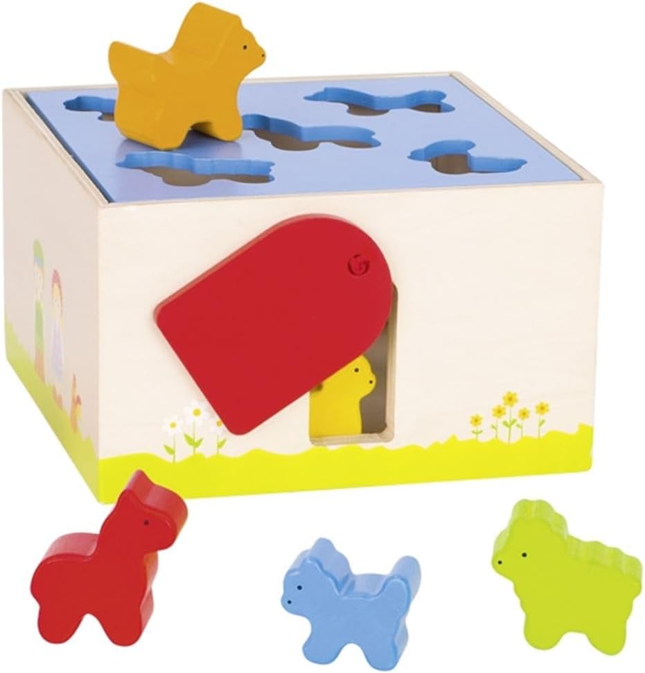 Goki 58665 Sortbox Farm Animals, Multicoloured