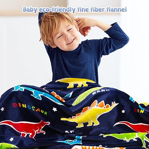 Jekeno DINOSAUR THROW BLANKET Dinosaur Gifts Toys For Kids Boys thumb #3