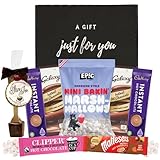 Hot Chocolate Gift Set - Cadbury Hot Chocolate x2, Galaxy Hot Chocolate x2, Clipper Hot Chocolate x1, Maltesers Hot Chocolate x1 Bundle With Mini Marshmallows 150g and Hot Chocolate Spoon