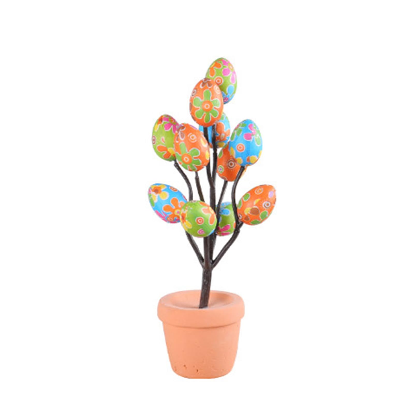 carotoe Tabletop Easter Tree Easter Themed Simulation Decorations with Multicolour Foam Eggs Colorful and Decoration