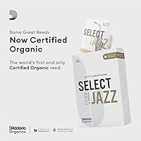 Vista 3 de D'Addario Organic Select Jazz Filed - Cañas de saxofón alto - Cañas de saxo - Selladas individualmente - 3 Medium, paquete de 10