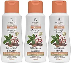 Kit 3 Sabonete Líquido Íntimo Barbatimão E Aroeira 200Ml