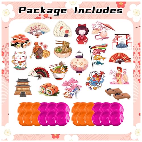 Image of 20 Pack Japanese Hanging Swirls Japanese Spirals Japanese Theme Hanging Decorations Ceiling Decor for Japanese Birthday Party Decorations Japanese Party Supplies