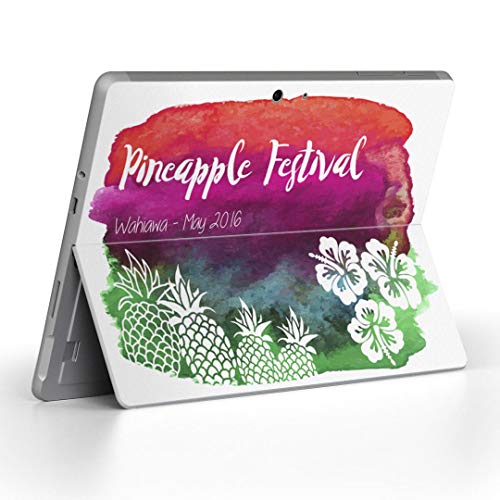 Surface Go 3 / Surface Go 2 Surface Go 全世代対応 専用スキンシール サーフェス go igsticker シール スキン 保護 フィルム ステッカー アクセサリー 012497 パイナップル ハイビスカス 英字