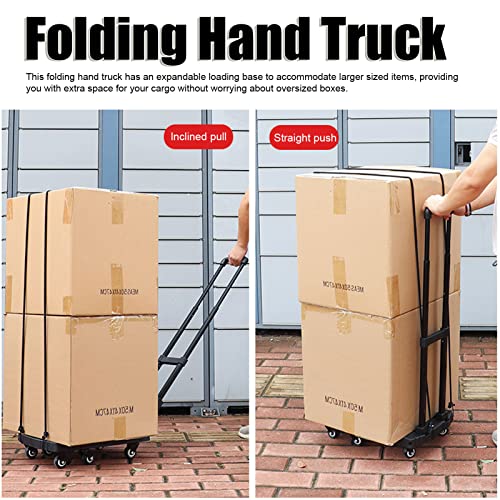 Carretilla plegable de mano con ruedas giratorias 440 lbs miniatura 2