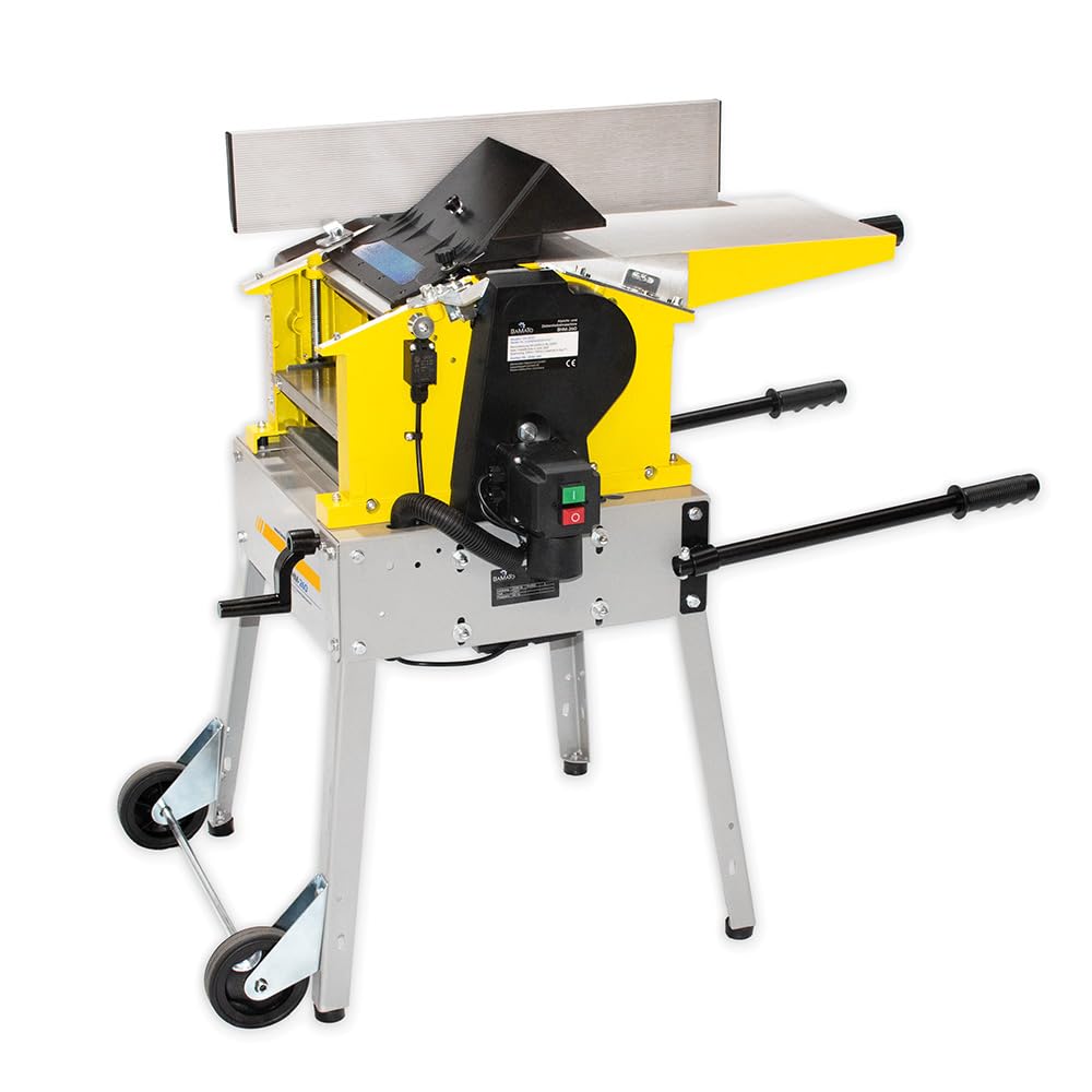 BAMATO Abricht- und Dickenhobelmaschine BHM-260 | 260mm Hobelbreite | 2200 Watt Motor | Stabiler Auf- und Abnahmetisch | Durchlasshöhe bis zu 160 mm |