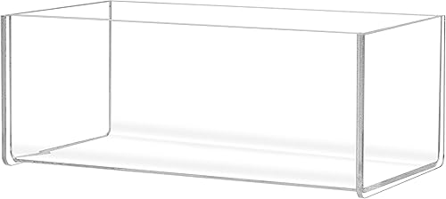 Vista 24 de Caja elevadora de acrílico de 12 pulgadas con un lado abierto, sin tapa, versátil y cuadrado transparente de plexiglás para mercancías al por menor