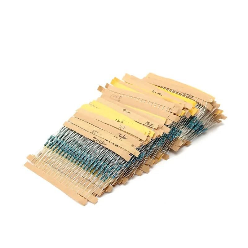 3120pcs 156 Value 1/4 watt Metal Film Resistor Assorted Kit,1% Resistor Samples Pack 1 ohm-10M ohm DIY Electronic Components Set