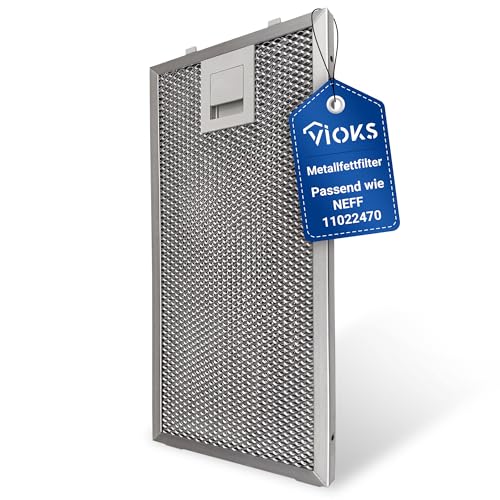 VIOKS Filtre métallique de rechange en aluminium pour hotte aspirante Neff 11018426 11022470 250 x 110 x 8 mm