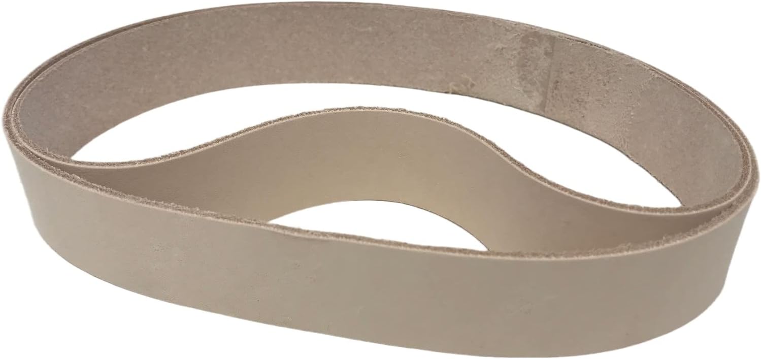 1X18 inch SUPER STROP 2 Pack Leather Honing Stropping Belt Fits Ken Onion Blade Grinding Attachment By Work Sharp with White and Green honing compound
