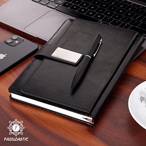 Image of Men Gift Set with Multi-Functional Diary, Card Holder, Metal Pen, and Keychain I Gift for Husband Special Unique I Gift Hamper for Men | Pen Gift Set for Men (Black)