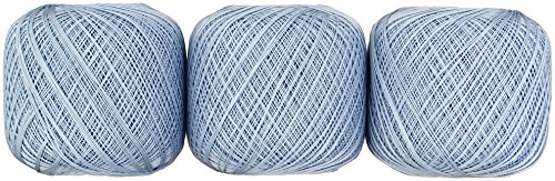 オリムパス製絲 金票 レース糸 #40 Col.364 水色 系 50g 約445m 3玉セット