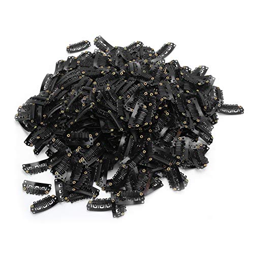 Pinces à cheveux noires de 2,8 cm en fer pour fixer durablement des extensions de cheveux