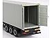 Actros with 40' Container Europe Brown and Gray 1/64 Diecast Model by Mini GT MGT00705