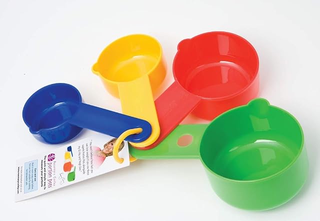 Rosemary Conley Portion Pots 4 piece set of measuring cups for weight control by healthy eating diet and fitness author Rosemary Conley