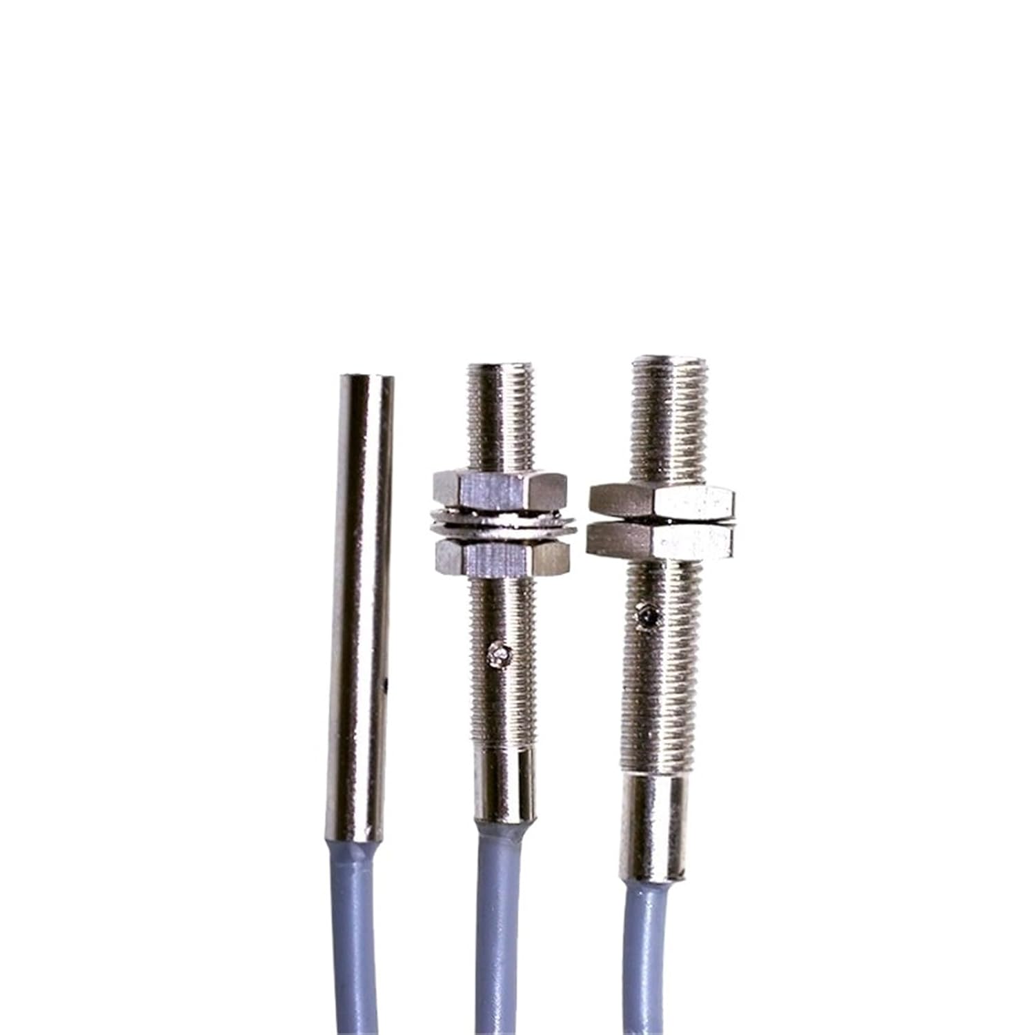 1pc M3 M4 Stainless Steel Proximity Switches Inductive Sensor Switch with Thread NPN PNP 3Wires(M3 no Thread PNP NO,0.6mm)