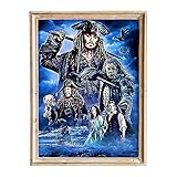 Filmposter Fluch der Karibik Dead Men Tell No Tales #3 A3 Größe Filmposter Original Fanart Top Qualität Wandbild Druck Dekor 29,7 x 42 cm randlos