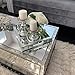 Wocred Perfume Tray,Super Gorgeous Vanity Tray with Handles,Jewelry Organizer Decorative Tray for Dresser,Coffee Table,Bedroom Ottoman(11”x15”x2”)