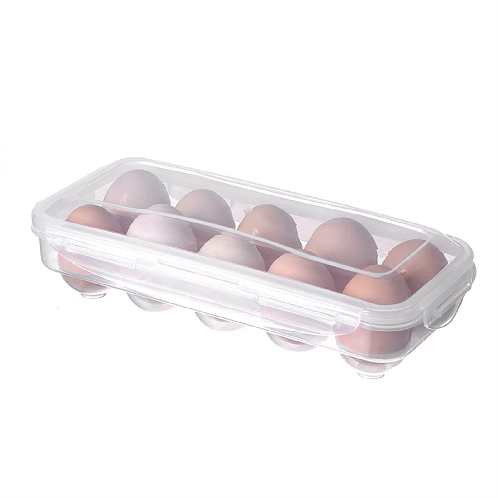 Cesta de Huevos Caja de Almacenamiento de Huevos con Tapa Refrigerador de Cocina Caja de Huevos Rejilla de caída de Huevos Caja de Almacenamiento de Huevos Nevera Organizador de Huevos (10)