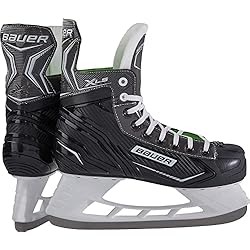 Patines Nike NIKE Bauer X-LS-Patines de Hockey sobre Hielo para Hombre, Talla 11,5, Cuchillas de Acero Inoxidable, Color Negro, Unisex Adulto, 10.5