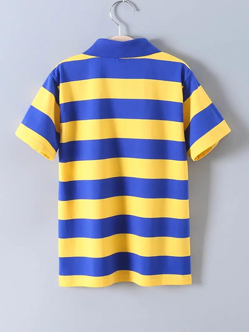TAGAS Boys Cotton Striped Polo T-Shirt | Half Sleeve Collared Casual Summer Wear | Soft & Comfortable Kids T-Shirt (5 to 13) 3
