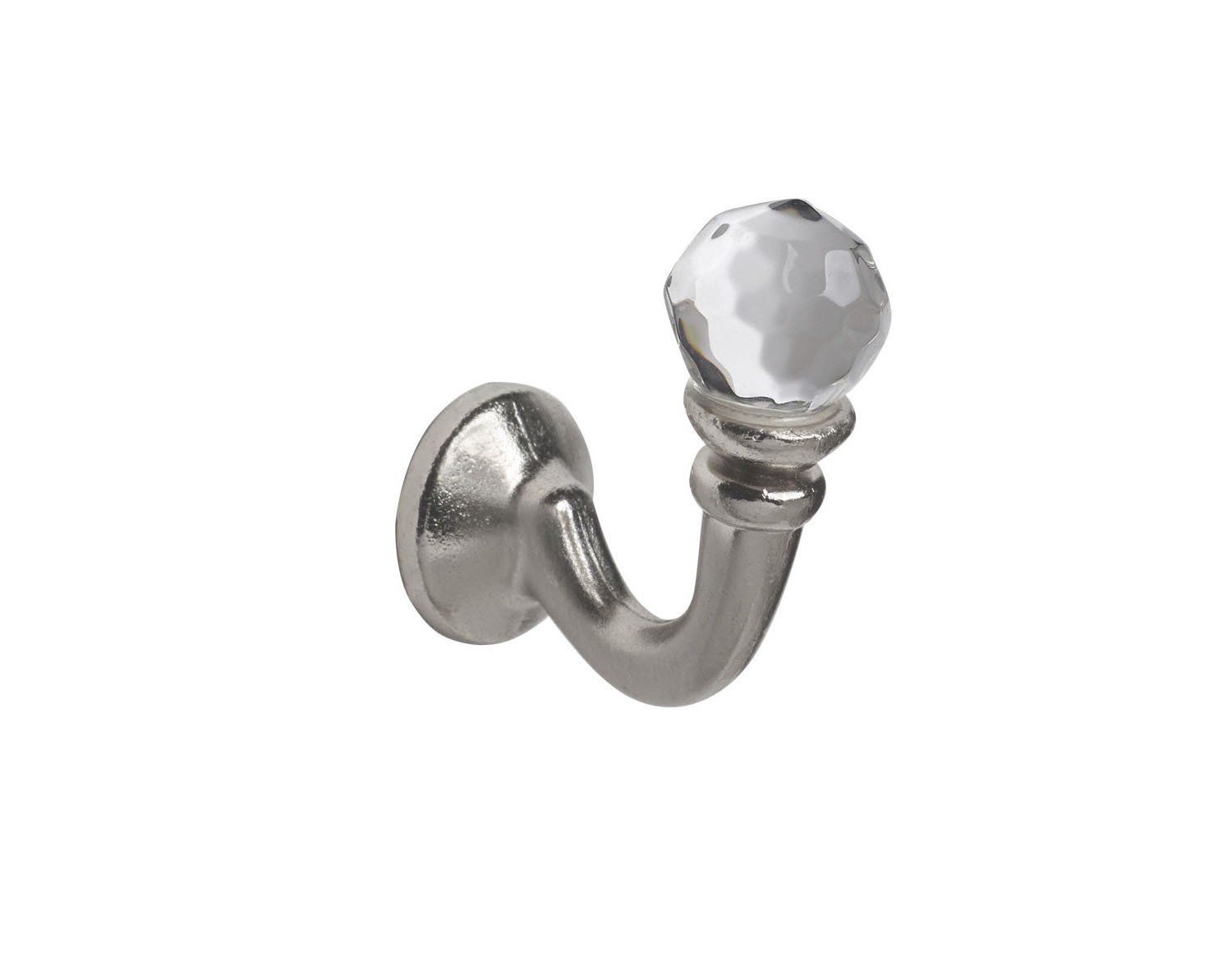 SPEEDY Accessories Crystal Palma Curtain Tie Back Hooks, Satin Silver, 2 Pack
