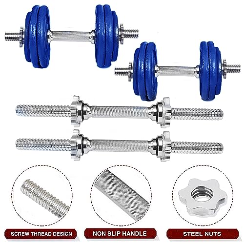 Image of BULLAR Home Gym Set, Home Gym Equipments For Men, Gym Equipment Set For Home Workout, Home Gym Kit With 20kg Iron Weight Plates 30mm, 4 Feet & 5 Feet Weight Lifting Rod, Dumbbell Rods & Accessories