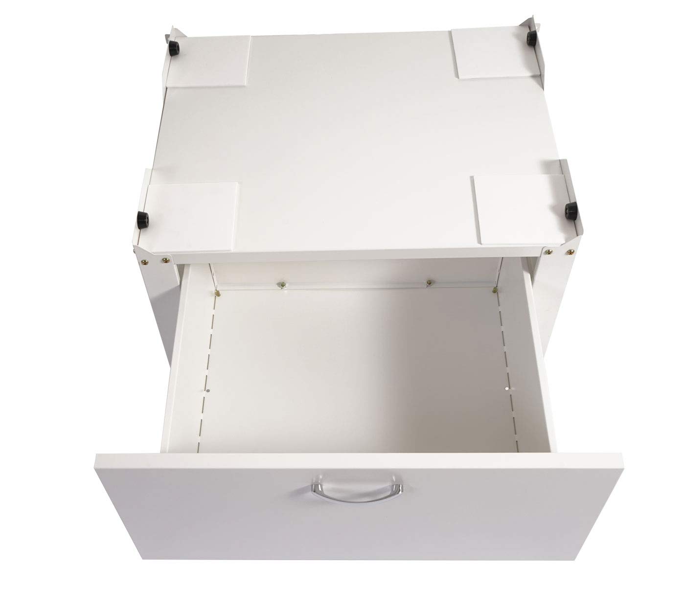 Mendler Waschmaschinenunterschrank HWC-E50AM Schublade 33x61x52cm - weiß | Sockel, Podest, Erhöhung, Untergestell