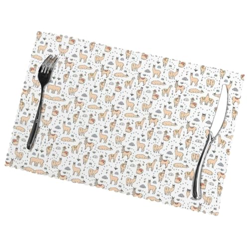 Set de table lama en polyester de qualité supérieure durable - 4