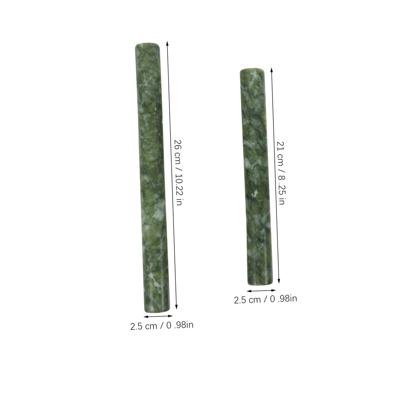 Rouleau à Pâtisserie Accessoire Cuisine Pâtisserie 2 Pièces en Jade Vert et Design Ergonomique Prise Confortable pour Pâte et Pâtes
