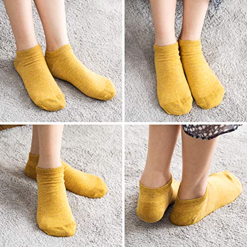 Image of MAGIARTE Womens Cotton Ankle Socks Low Cut Athletic Casual Mutil Color No Show Running Socks for Women