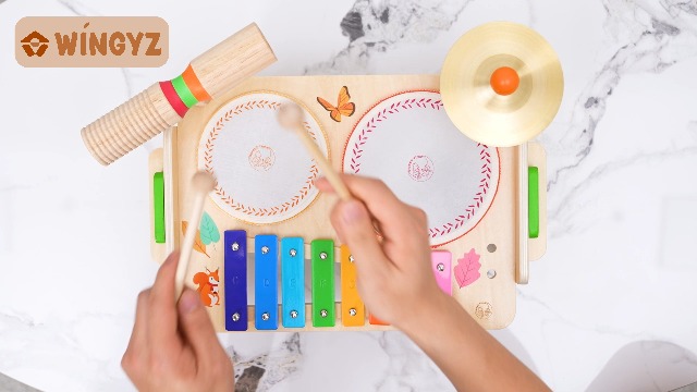Vanplay Wooden Toys Kids Drum Kit Musical Instruments For Toddlers Baby Drum Mus | UK - View #10