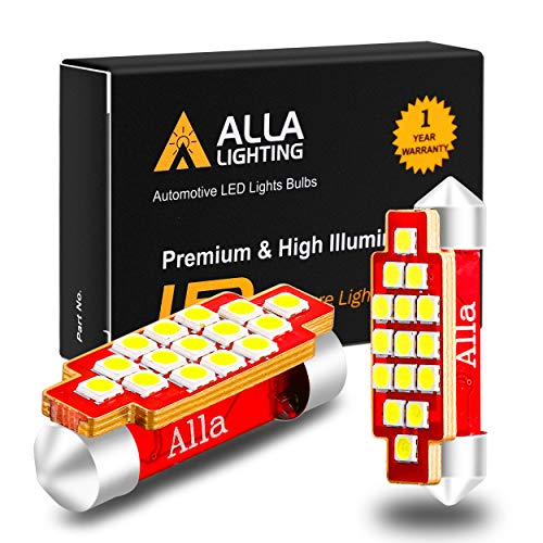 Alla Lighting Canbus Festoon 578 211-2 Led Bulbs Super Bright 3030 15-Smd 12V 211-2 212-2 569 578 Led Bulbs For Interior Map Dome License Plate Courtesy Step Lights (41Mm/42Mm, 6000K Xenon White) #TOP19