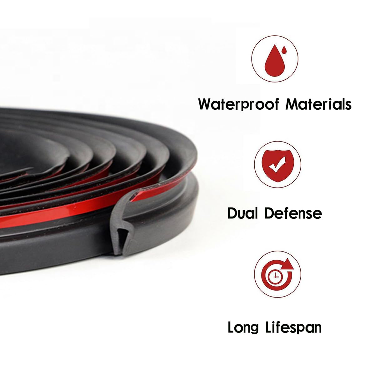 Car Door Rubber Edge Trim Seal Strip U Type Automotive Weather