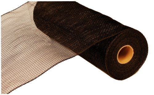 Deco Poly Mesh Ribbon - Chocolate Brown Non Metallic - 10 Inch x 30 Feet