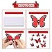 HSONAIGEE 32 Red Monarch Butterfly Decor, Assorted 4 Sizes 3D Halloween Butterfly Wall Decal for Crafts Halloween Party Wall Table Bedroom Decorations