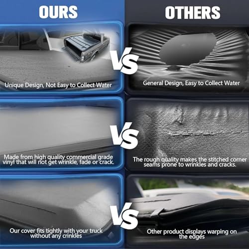 Image of TOMOKA Soft Tri-Fold Truck Bed Tonneau Cover Compatible for 2019-2026 Ford Ranger 5 FT (61 inch) Bed | Not fit Cargo Management Rails