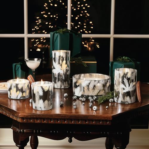 Thymes Frasier Fir Candle – Pine Needle Design – Holiday Scented Candle – Notes of Crisp Siberian Fir, Cedarwood & Sandalwood – Luxury Home Fragrance Gifts for Women & Men – Silver (Statement, 13 oz) - Thumbnail 2