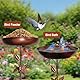 Zyluniy Winterfeste Vogeltränke (30.5cm/12in) - Premium Vogelbad Garten mit Ständer, Stabiles Wasserschale Garten für Vögel, Vogeltränke Ständer Winterfest & Rostfrei, Wassertränke für Vögel mit Stab