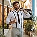 FEYIR 1920s Mens Costume Accessories Fedora Hat Pocket Watch Suspenders Bow Tie Gatsby Cosplay Roaring 20s Outfit for Men