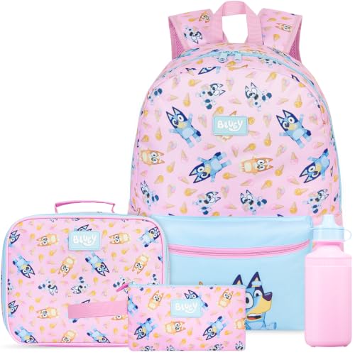 Get Trend Bluey Girls Backpack, Lunch Bag, Pencil Case, Water Bottle