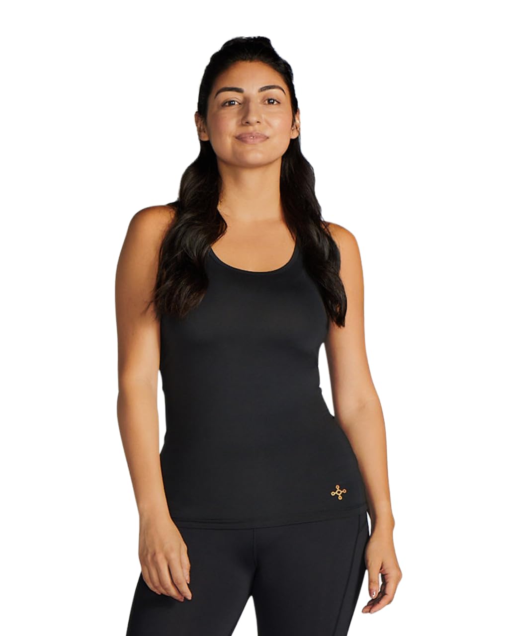 Tommie Copper Women's Infrared Compression Tank Top - Slimming Shapewear, Breathable, Black, L
