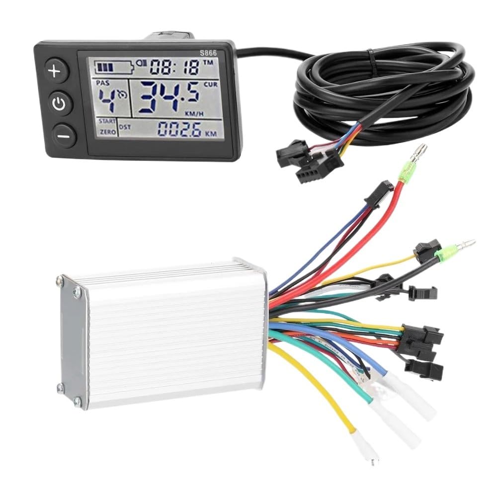 Centralina Monopattino Elettrico 24V-48V/36V-60V 350W Biciclette Elettriche Scooter Controller Motore Display Pollice Acceleratore EBike Brushless Parte(A 24V-48V 350W)
