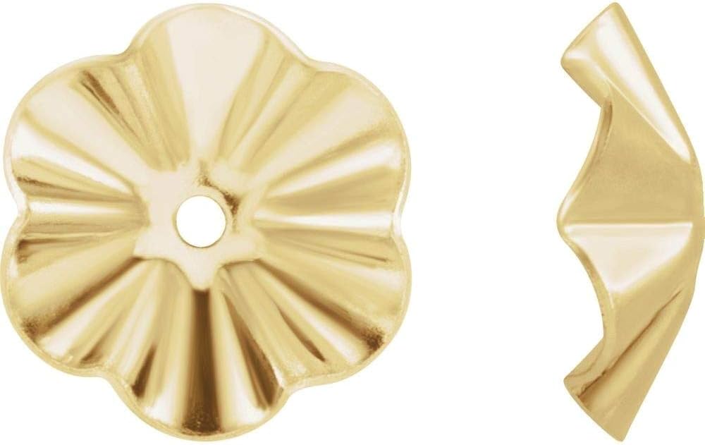 14kt Yellow Gold 6.8mm OD Buttercup Earring Jackets