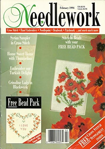 {Needlework} Needlework Magazine--Cross Stitch-Hand Embroidery-Needlepoint-Beadwork-Patchwor Much Much More {February 1994}