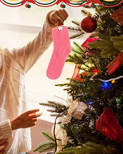 Image of Taiyin 80 Pairs Bulk Fuzzy Socks for Women Fluffy Slipper Warm Winter Socks Soft Thermal Cozy Indoor Outdoor Christmas Gifts