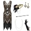 Robe Flapper Années 20 à Sequins & Franges - Style Charleston Pour Soirée Gatsby, Cocktail Et Fête