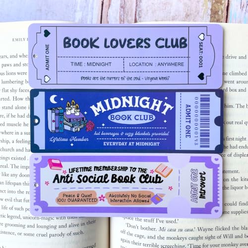 16PC Cute Bookmarks Set Funny Bookmark Sets for Women Bookish Page Markers Book Clubs Lovers Dark Romance Anti Social Fantasy Thriller True Crime Booktok Club Readers Accessories Supplies Gifts Bulk - Thumbnail 4