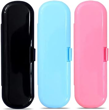 Electric Toothbrushes Case, 3 pcs Plastic Travel Electric Toothbrush Case Universal Toothbrush Holder Replacement Box Portable Storage Container for Daily Camping Outdoor Travel School
