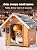Dog House Heater, Outdoor Pet Heater with Themostat & WiFi App Remote Control, IPX5 Waterproof Controller, Anti Chew Cord, 500W Safe and Fast Heaters for Most Dog House